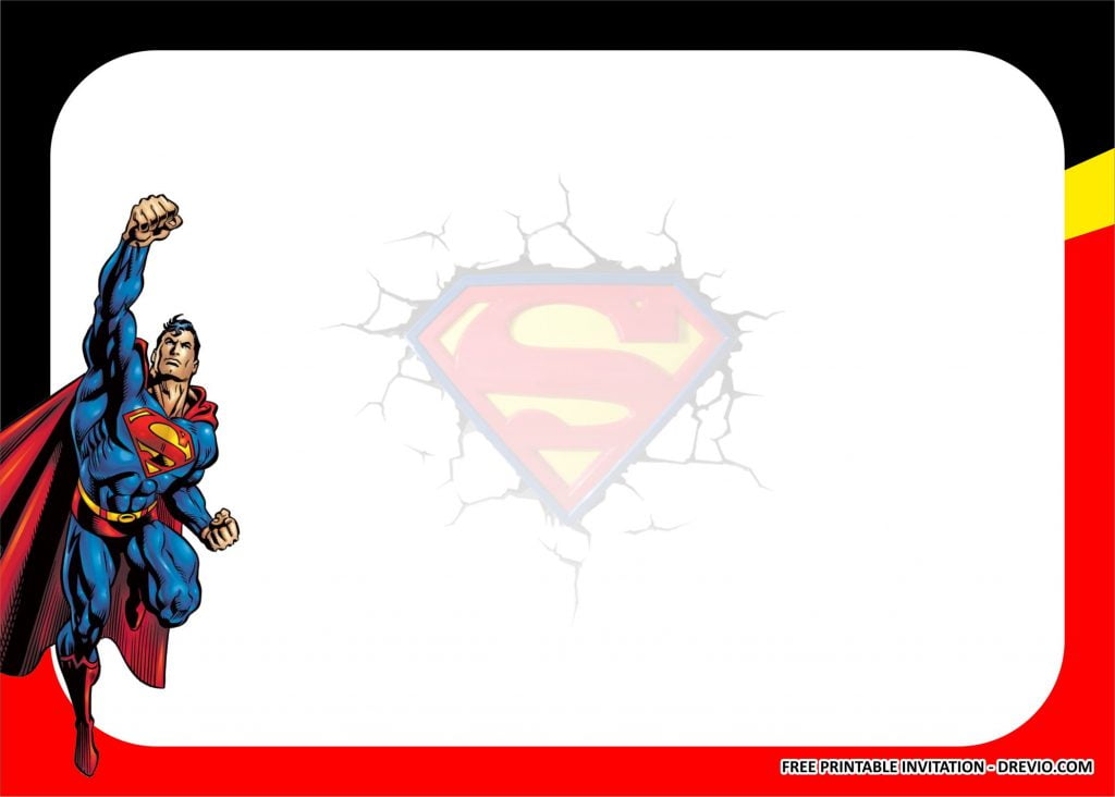 (FREE PRINTABLE) – Superman Birthday Party Kits Templates | Download ...