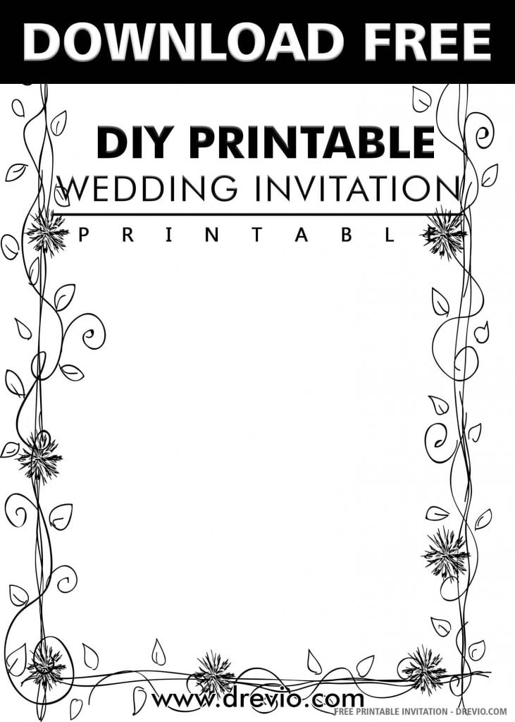 (FREE PRINTABLE) – DIY Printable Wedding Invitation Templates