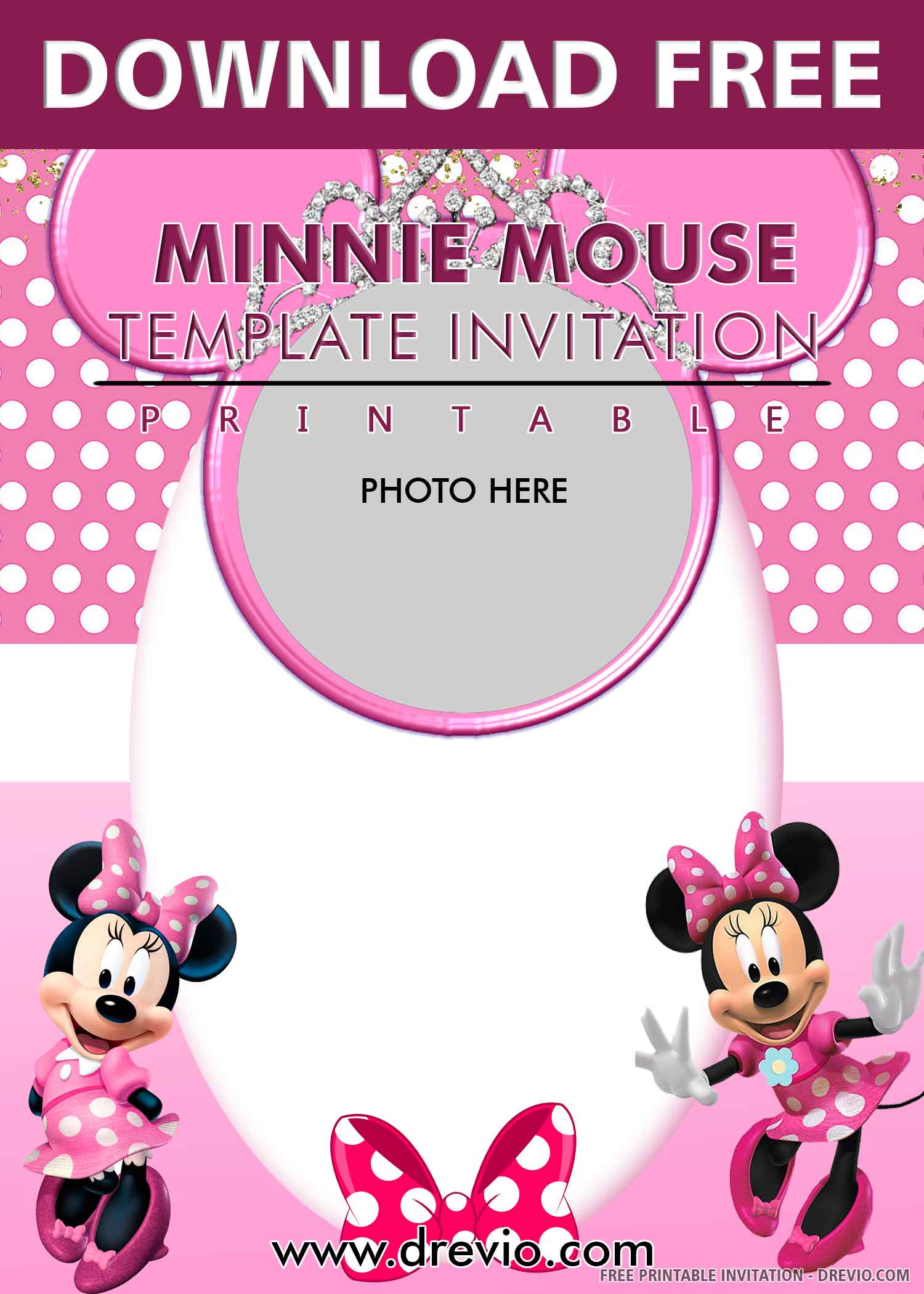 Free Printable Mini Mouse Birthday Card