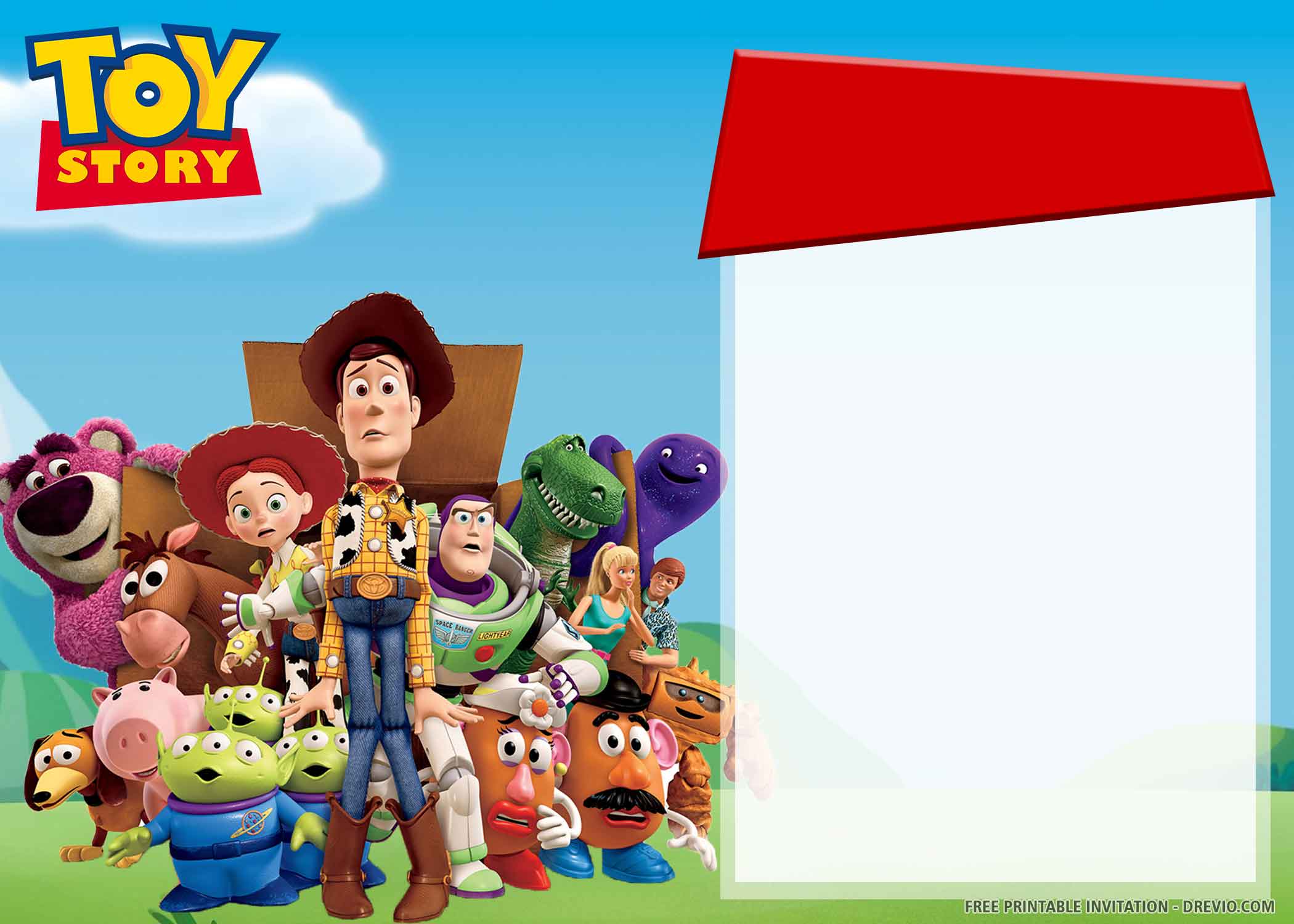  FREE PRINTABLE Toy Story 3 Birthday Invitation Templates Download 