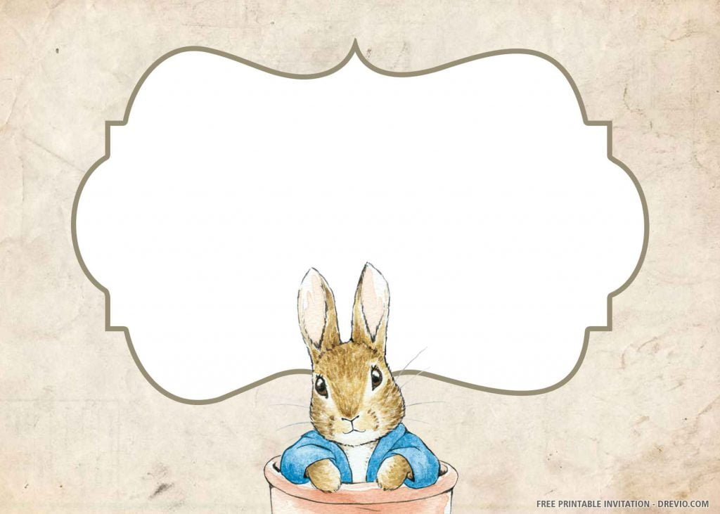 free printable peter rabbit birthday invitation