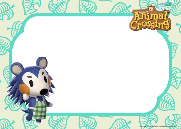 (FREE) 32++Animal Crossing : NEW Horizons Invitation Templates