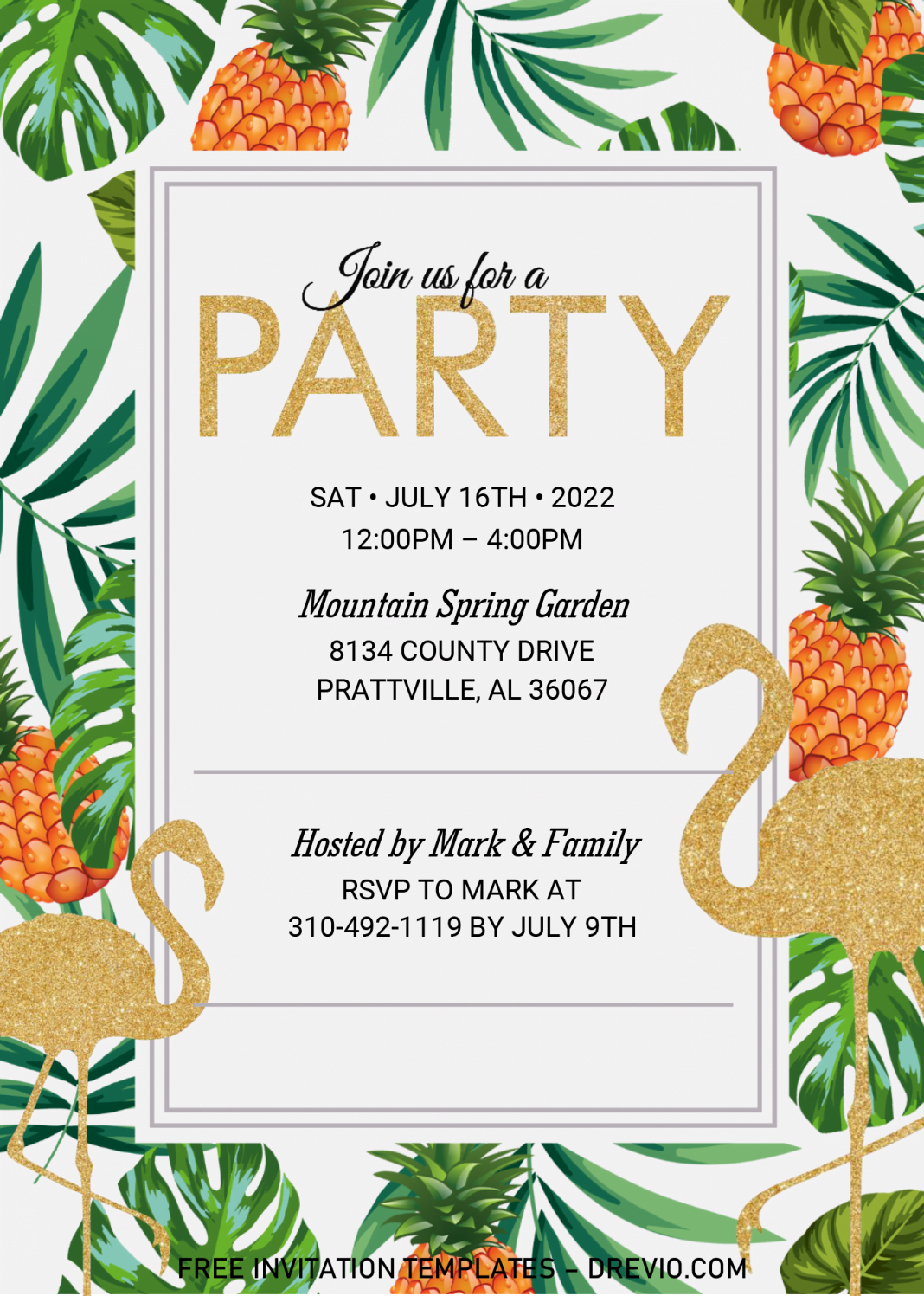 Summer Party Invitation Templates – Editable With MS Word | Download ...