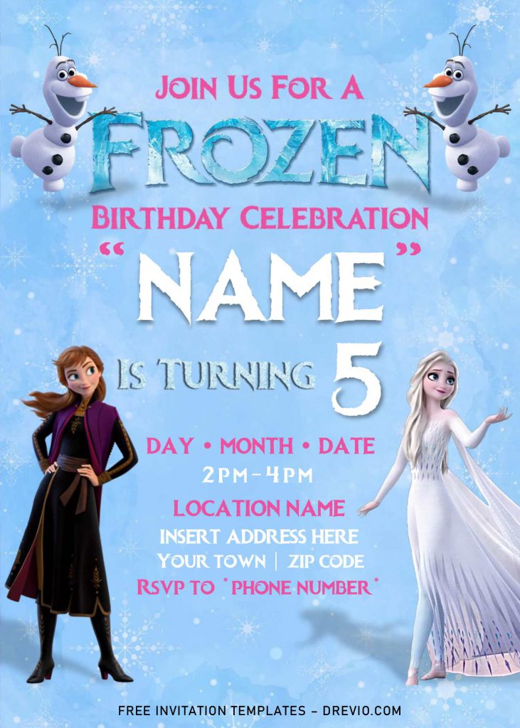 Free Frozen 2 Birthday Invitation Templates For Word | Download Hundreds FREE PRINTABLE Birthday ...
