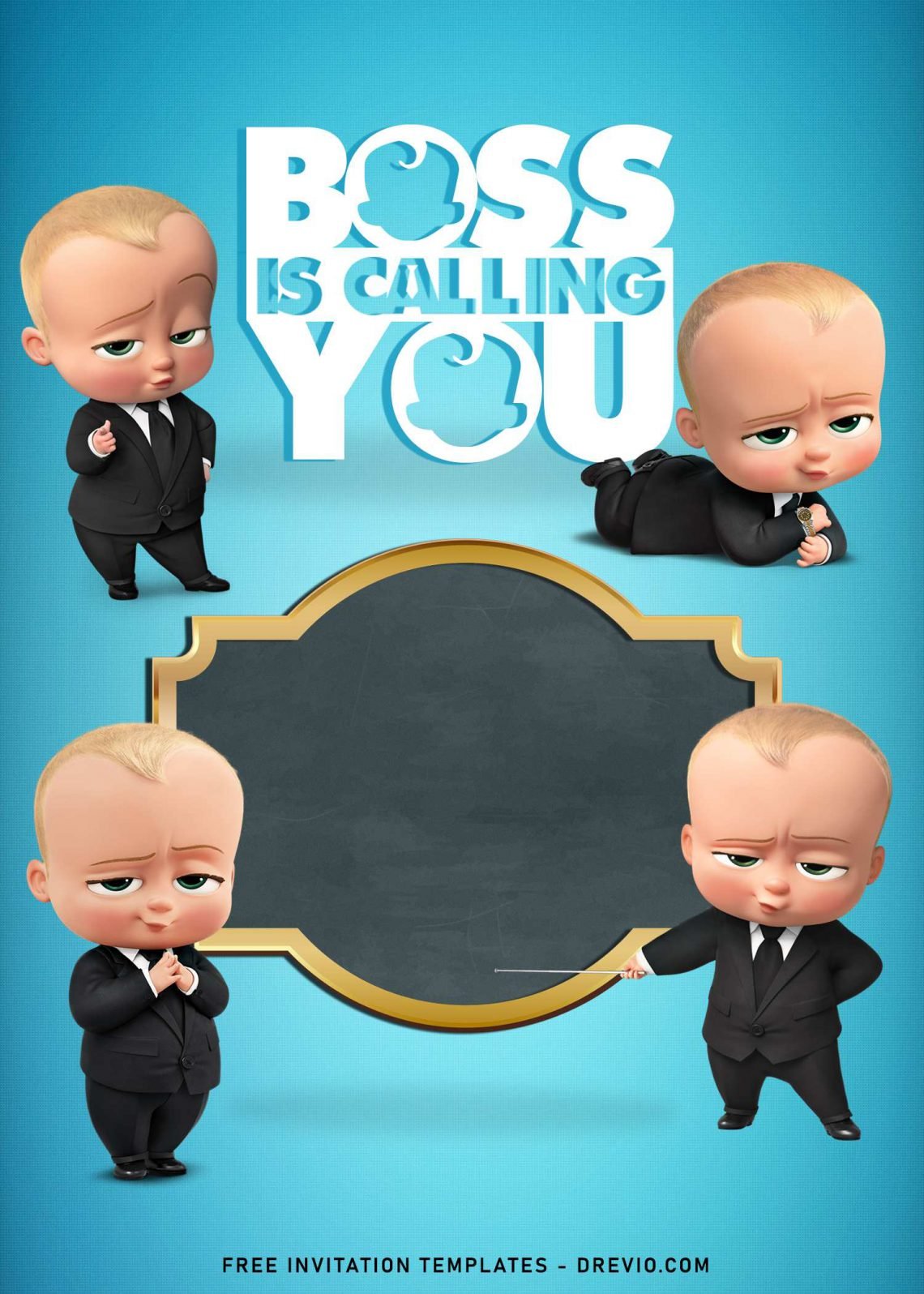 10+ Boss Baby Birthday Invitation Templates | Download Hundreds FREE ...