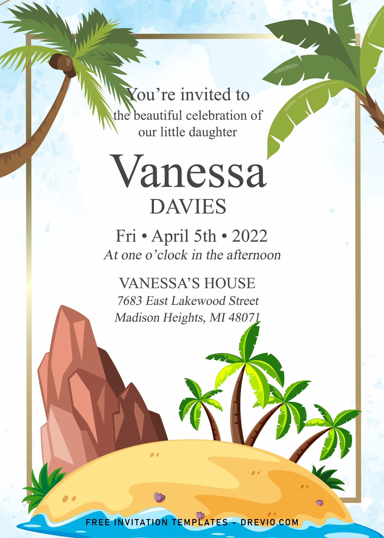 Ancient Decorations - Free Invitation Template, Greetings Island
