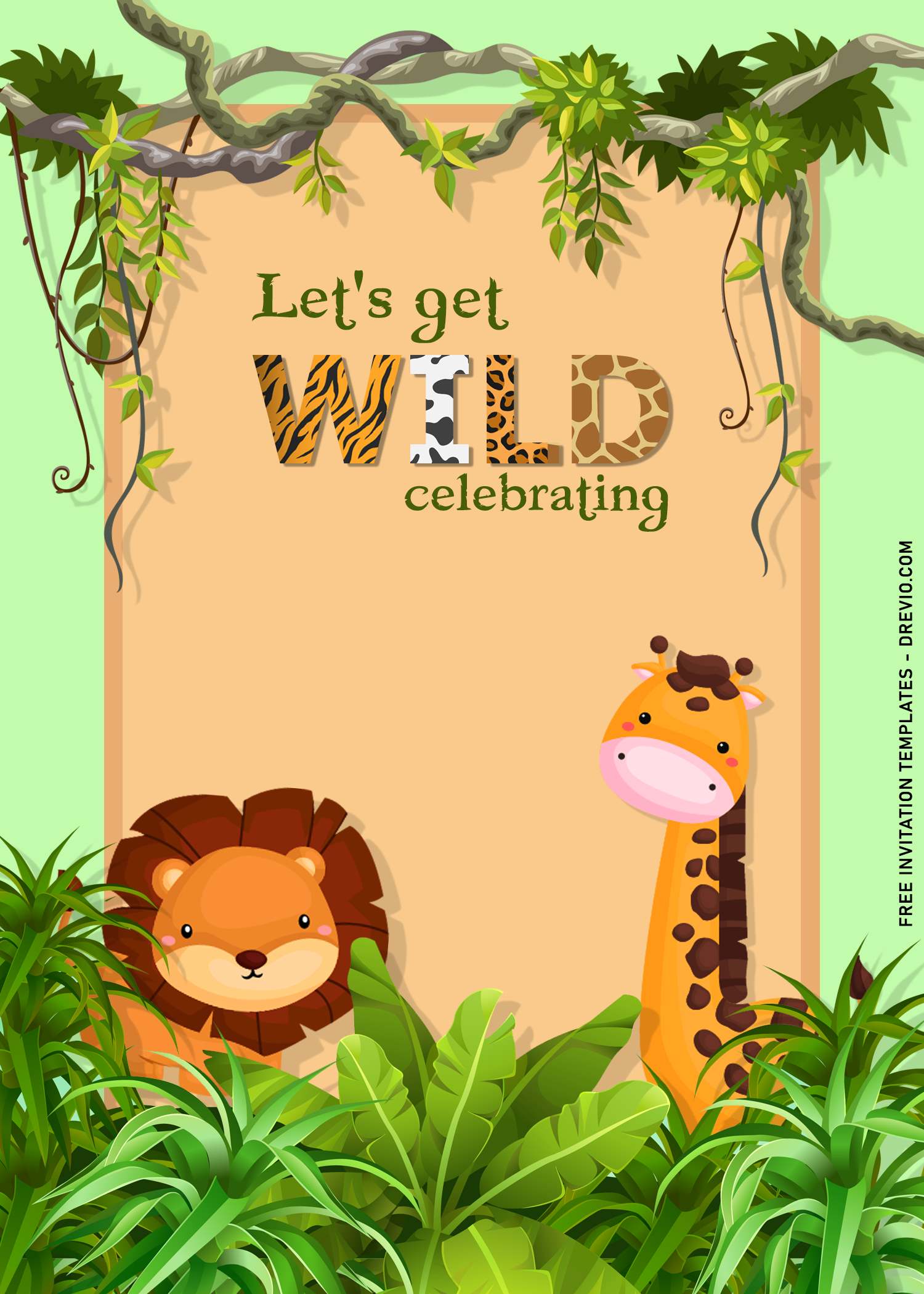11+ Fun Jungle Birthday Party Invitation Templates | Download Hundreds