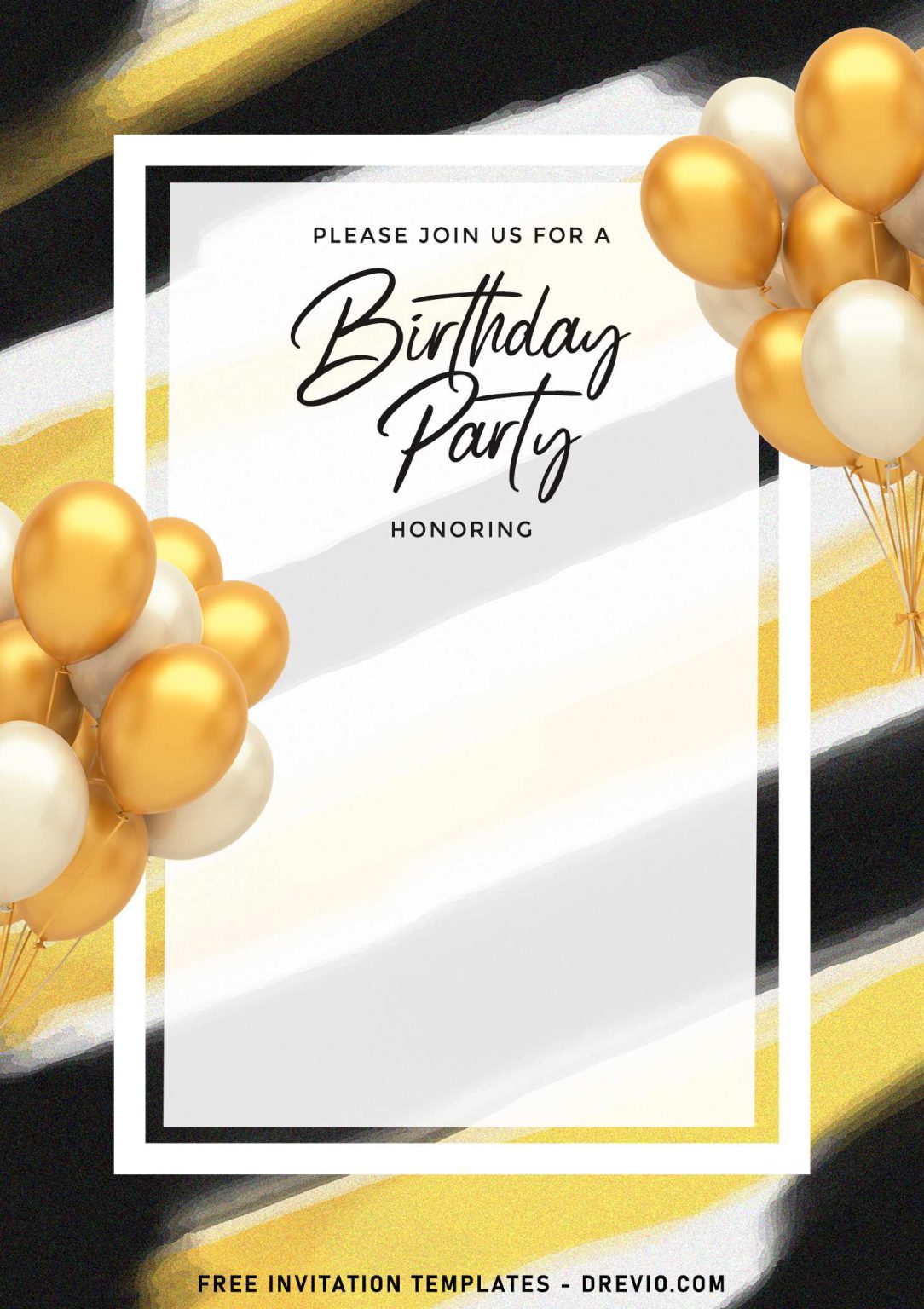 11+ Elegant Gold Birthday Invitation Templates | Download Hundreds FREE