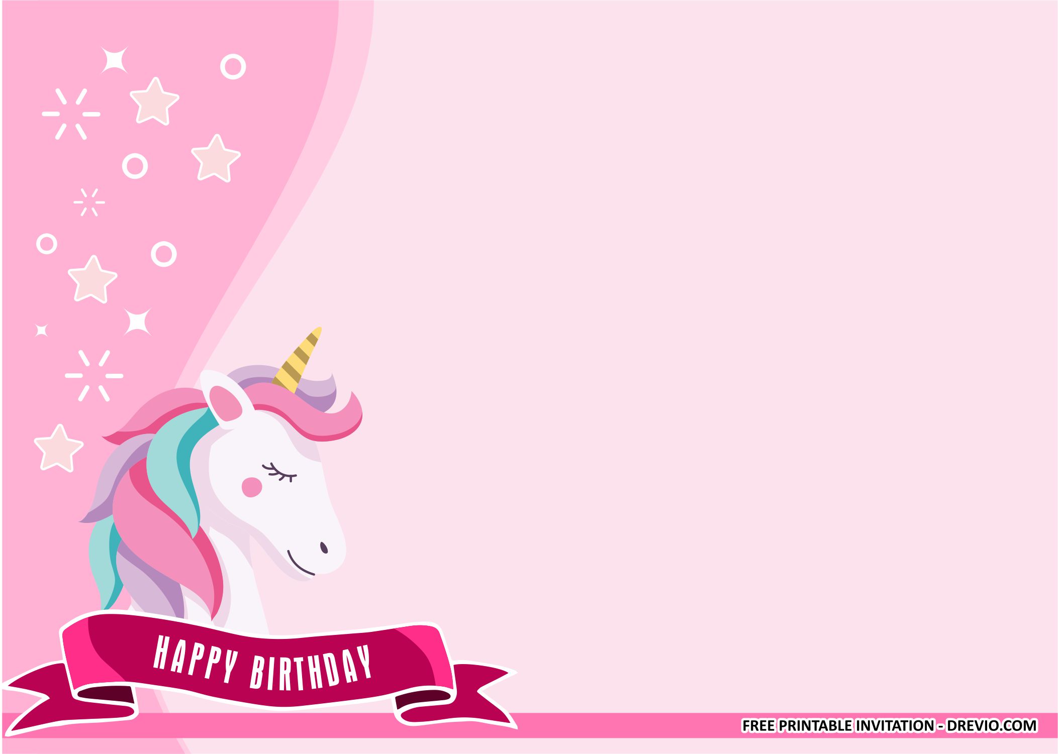 Attractive & Magical Golden Unicorn Party Ideas You Can't Miss | Download  Hundreds FREE PRINTABLE Birthday Invitation Templates