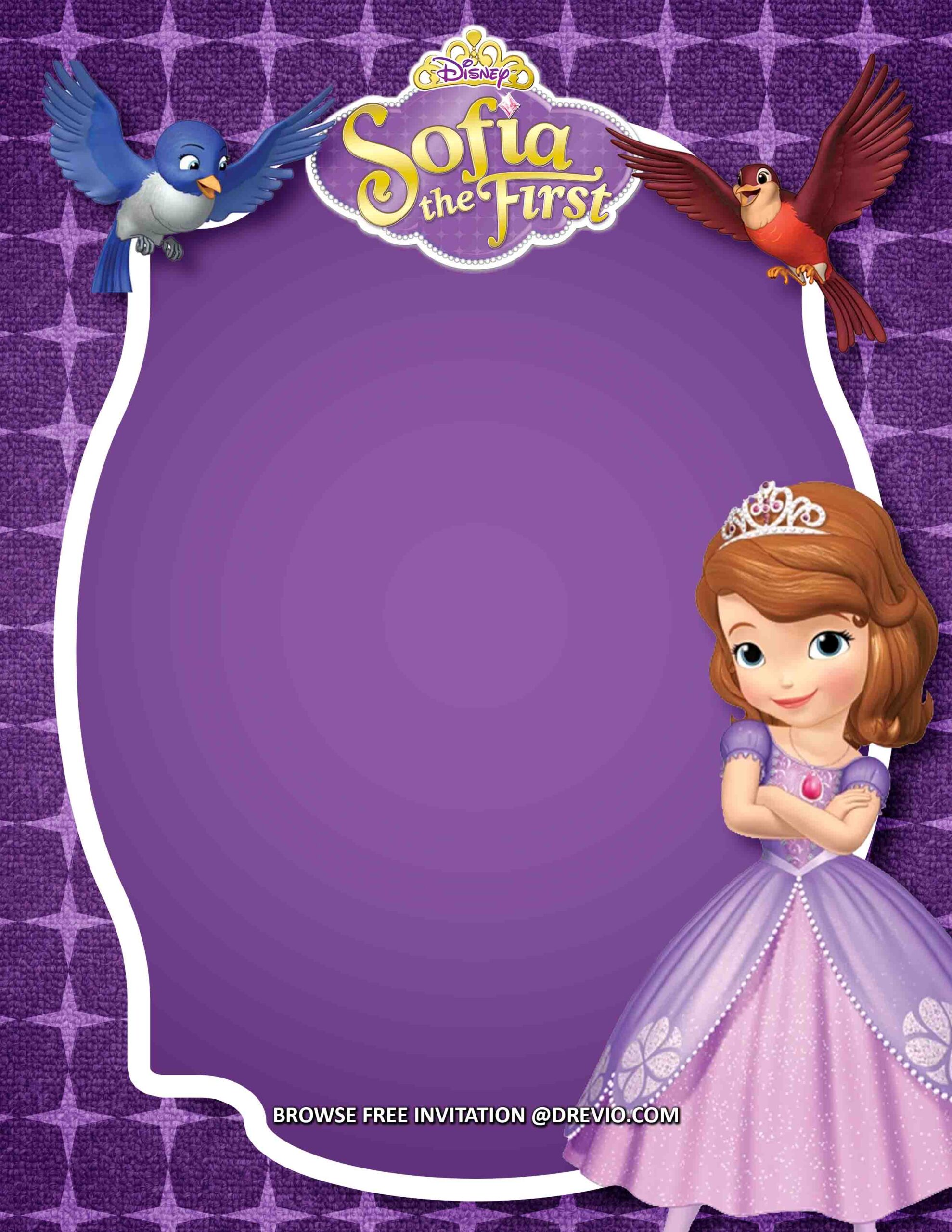 Sofia The First Invitation Template