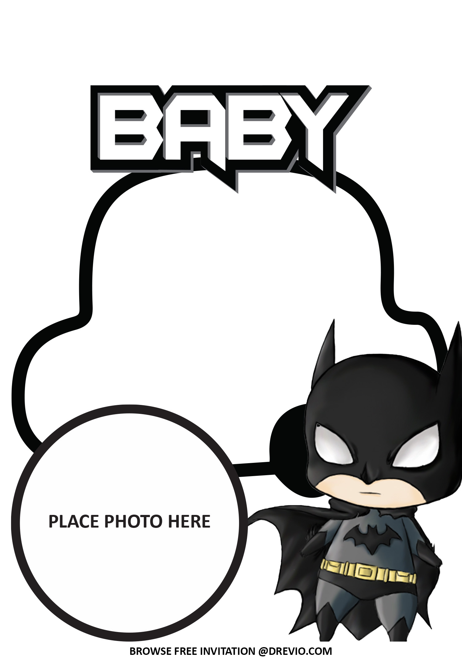 FREE Invitations) Batman Themed Baby Shower Invitations + Party Ideas |  Download Hundreds FREE PRINTABLE Birthday Invitation Templates