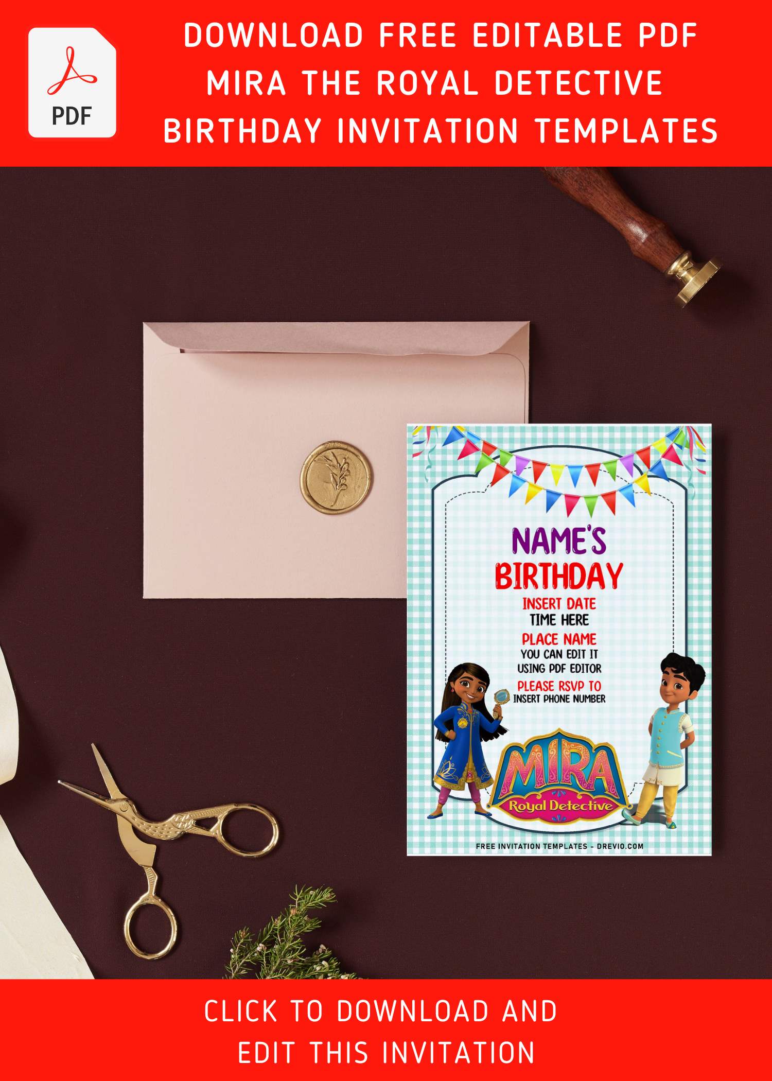 Buy Mira Royal Detective Invitation Mira Invitation Mira Royal Detective  Birthday Mira Birthday Mira Royal Detective Party Mira Party Online in  India 