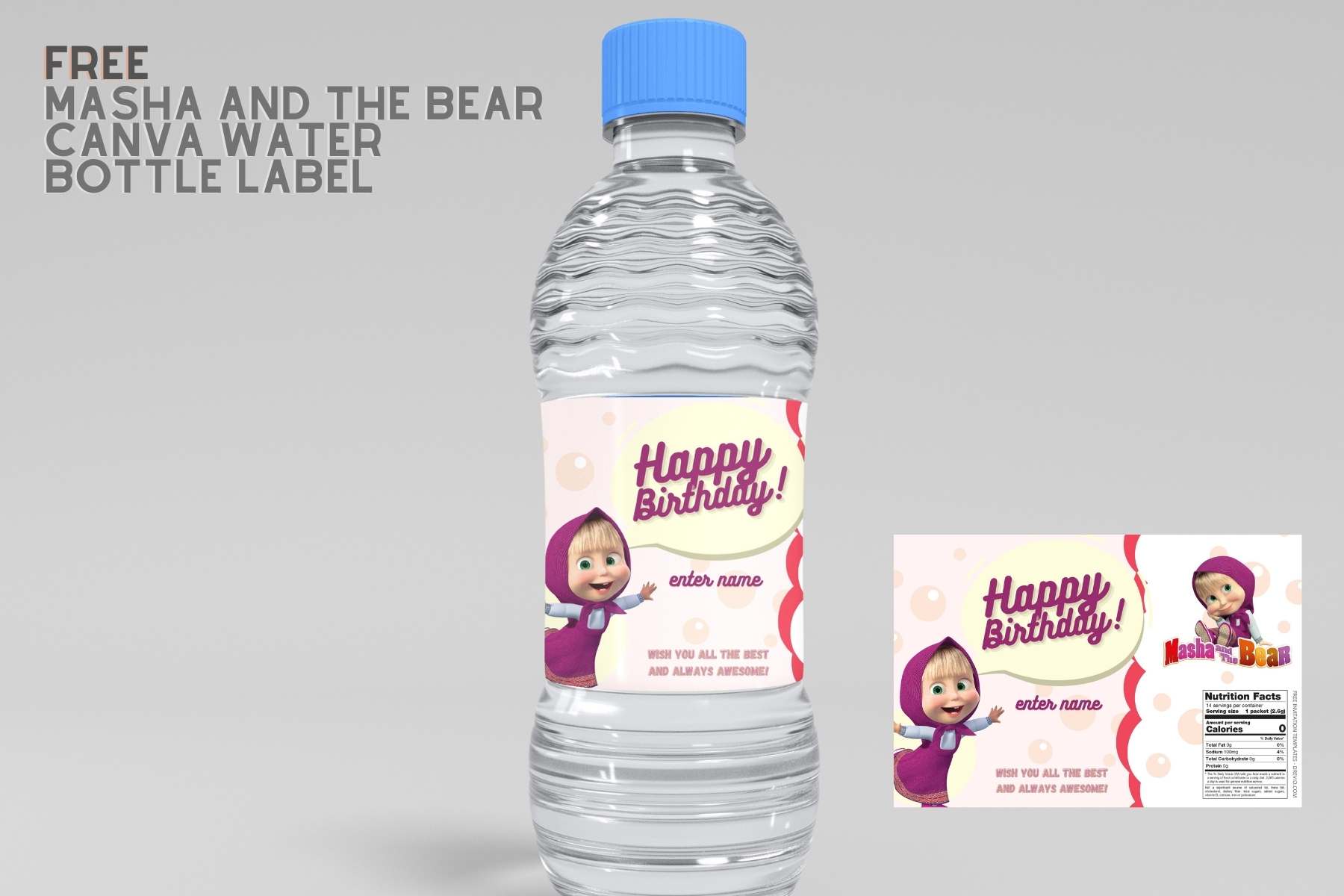 Printable Chicago Bears Water Bottle Labels Instant Download