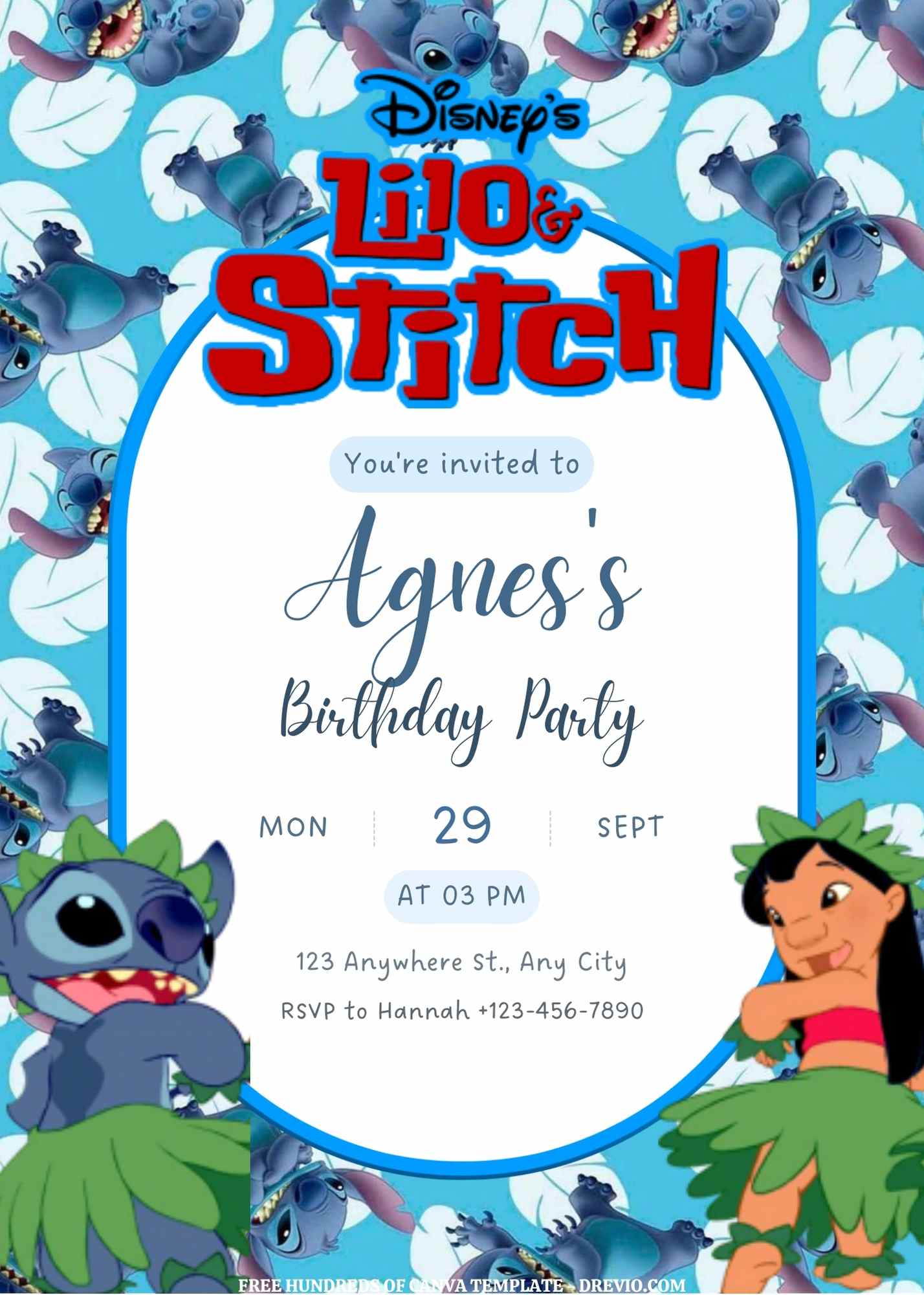 Lilo Stitch Party Templates, Lilo & Stitch Birthday Decor, Party
