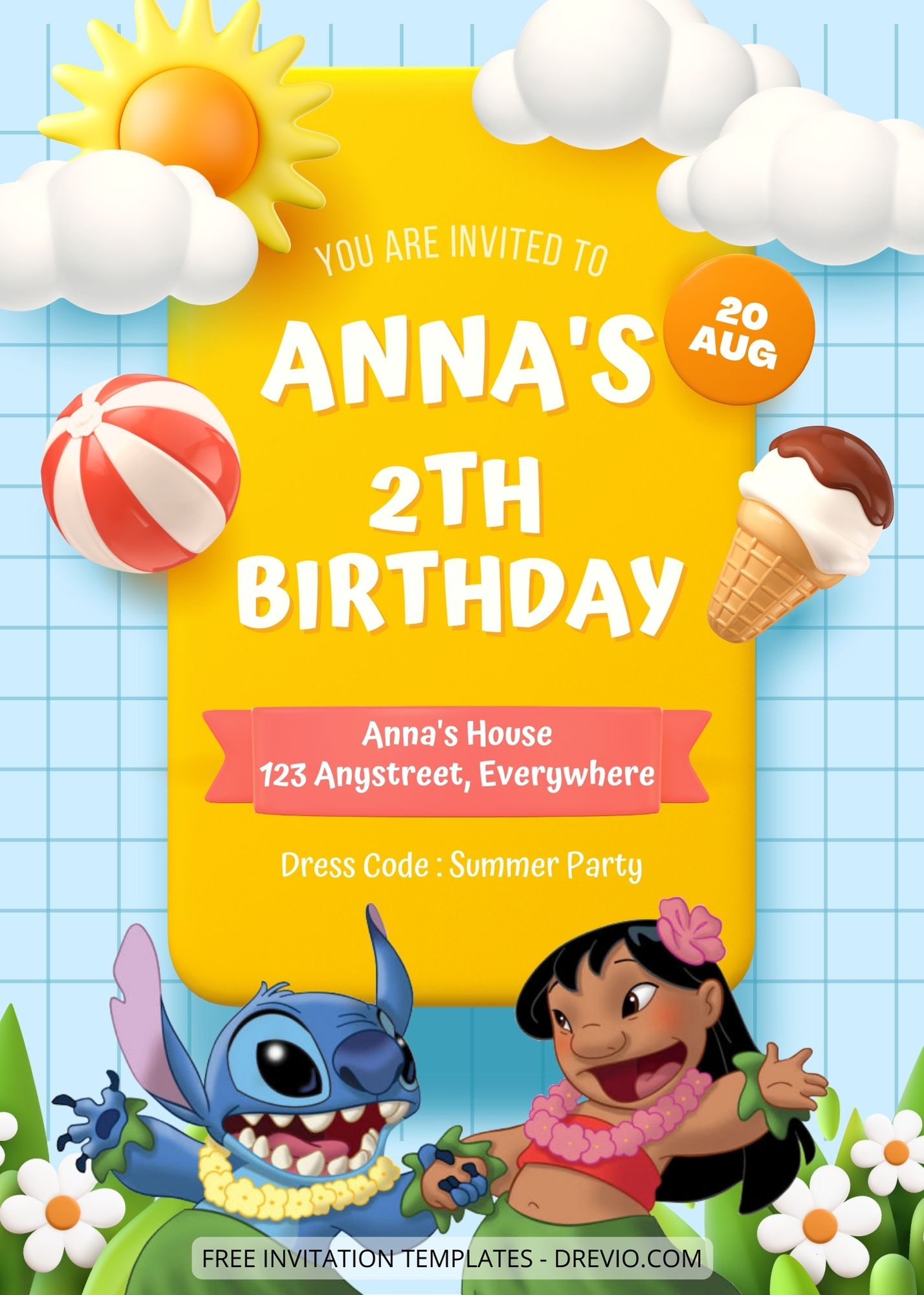 22+ Lilo & Stitch Canva Birthday Invitation Templates  Download Hundreds  FREE PRINTABLE Birthday Invitation Templates